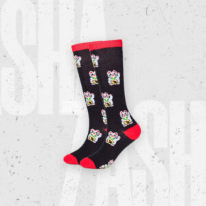 Calcetines con diseño de Gato de la suerte